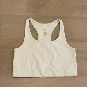 Girlfriend Collective Paloma Racerback Sports Bra Size Medium | Creamy White